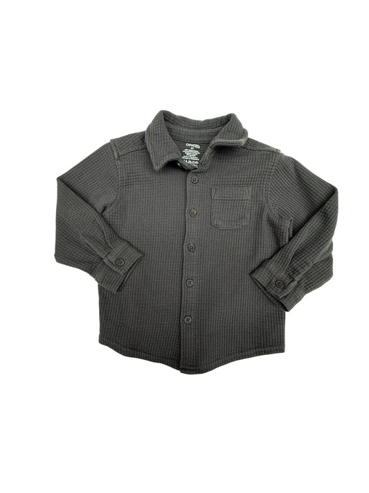 George Gray Waffle Knit Button Shirt 2T
