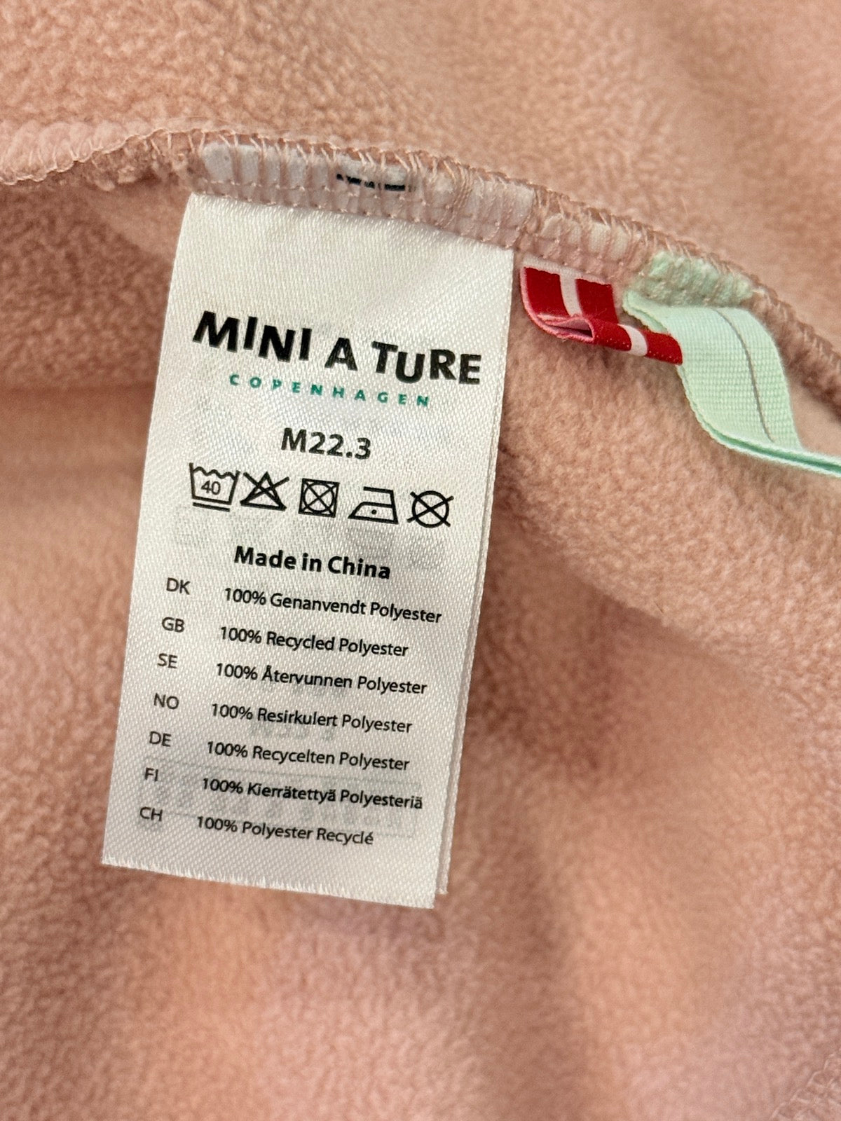 Mini A Ture Pink Sherpa Zip Hoodie 4T