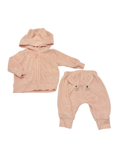 Carter's Pink Bunny Velour Set 3M