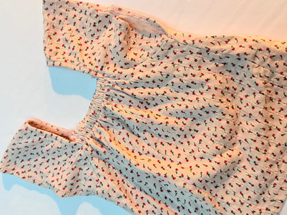 Cherry Print Seersucker Toddler Dress