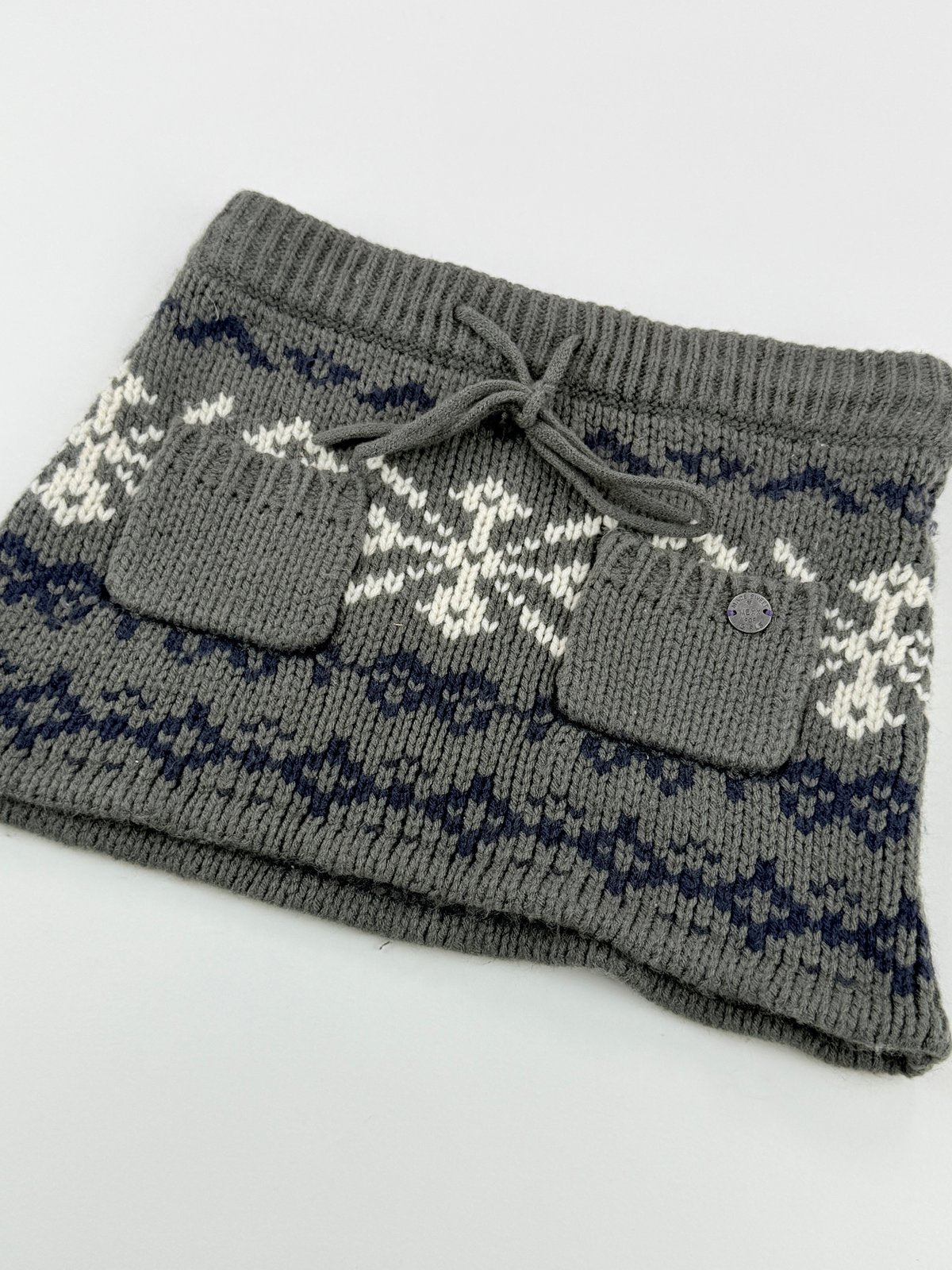Mexx Gray Snowflake Knit Skirt Size 5-6