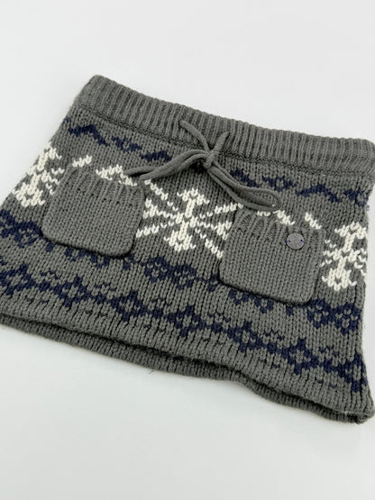 Mexx Gray Snowflake Knit Skirt Size 5-6