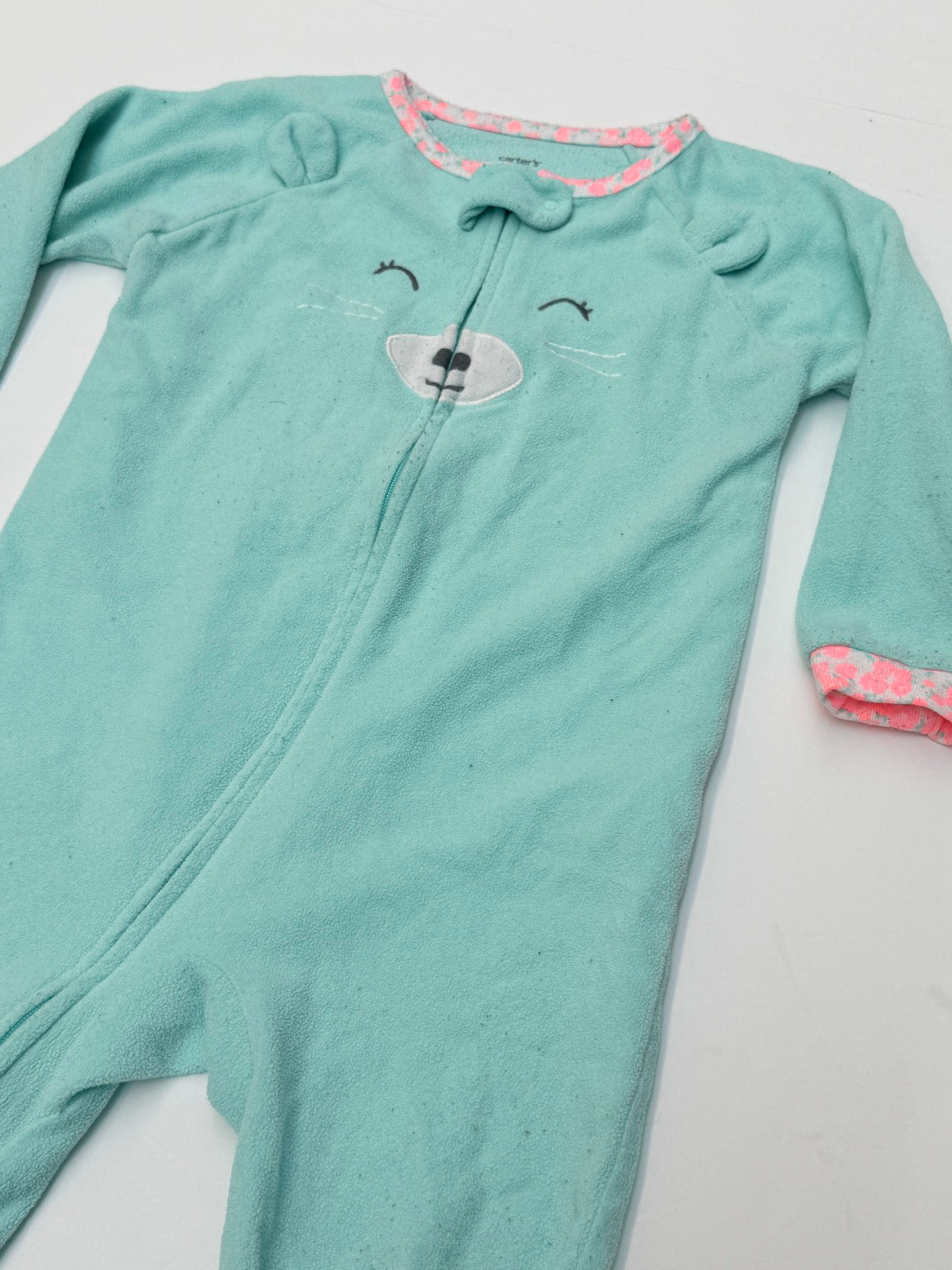 Carter's Bear Face Footed Sleeper 24M
