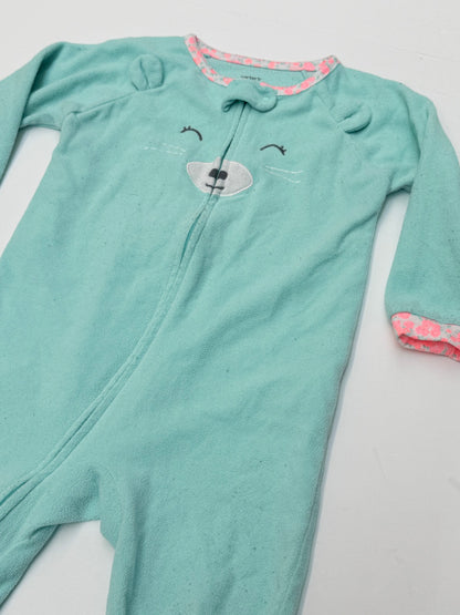 Carter's Bear Face Footed Sleeper 24M