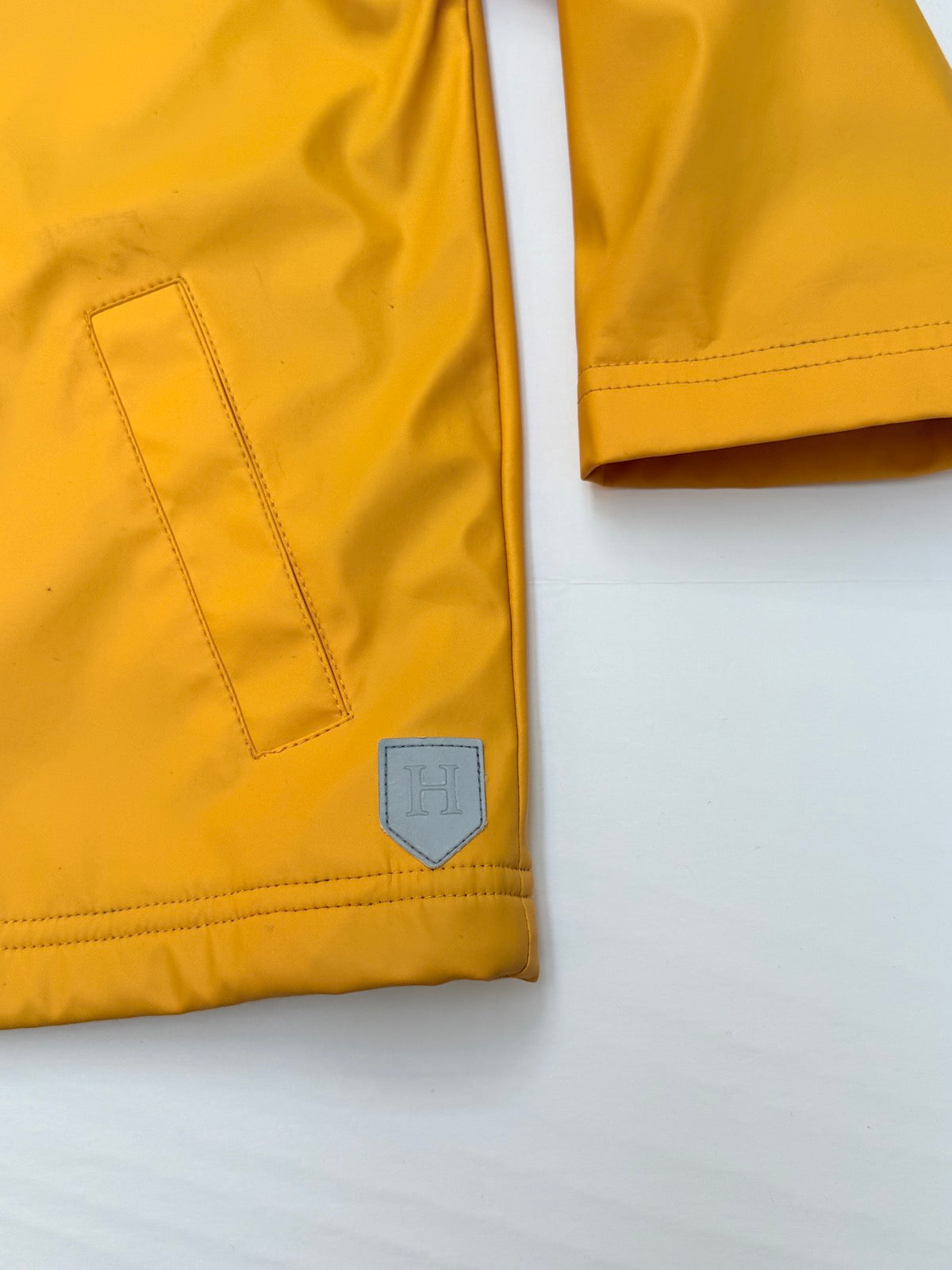 Hatley Yellow Fleece-Lined Rain Jacket Size 5