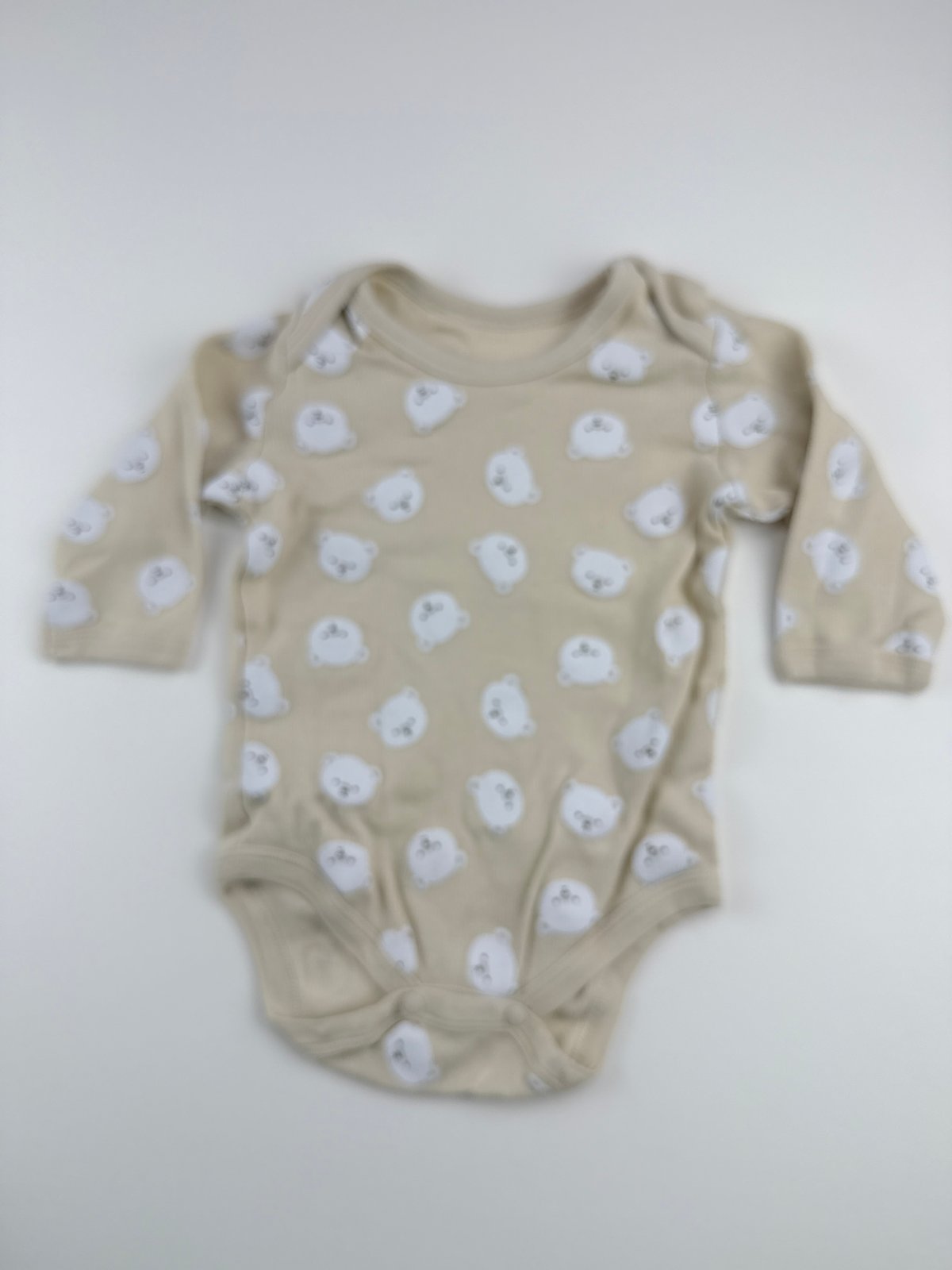 Beige Polar Bear Print Bodysuit Size 12-18M
