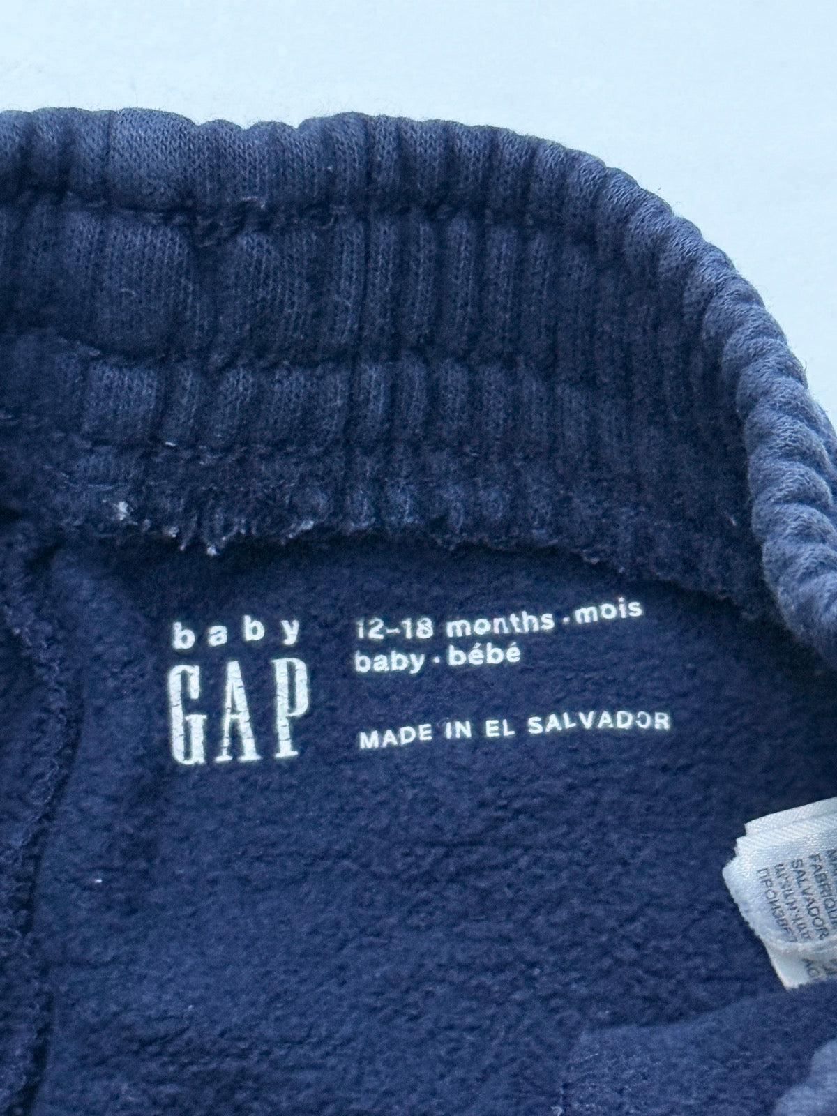 Baby Gap Navy Fleece Joggers 12-18M