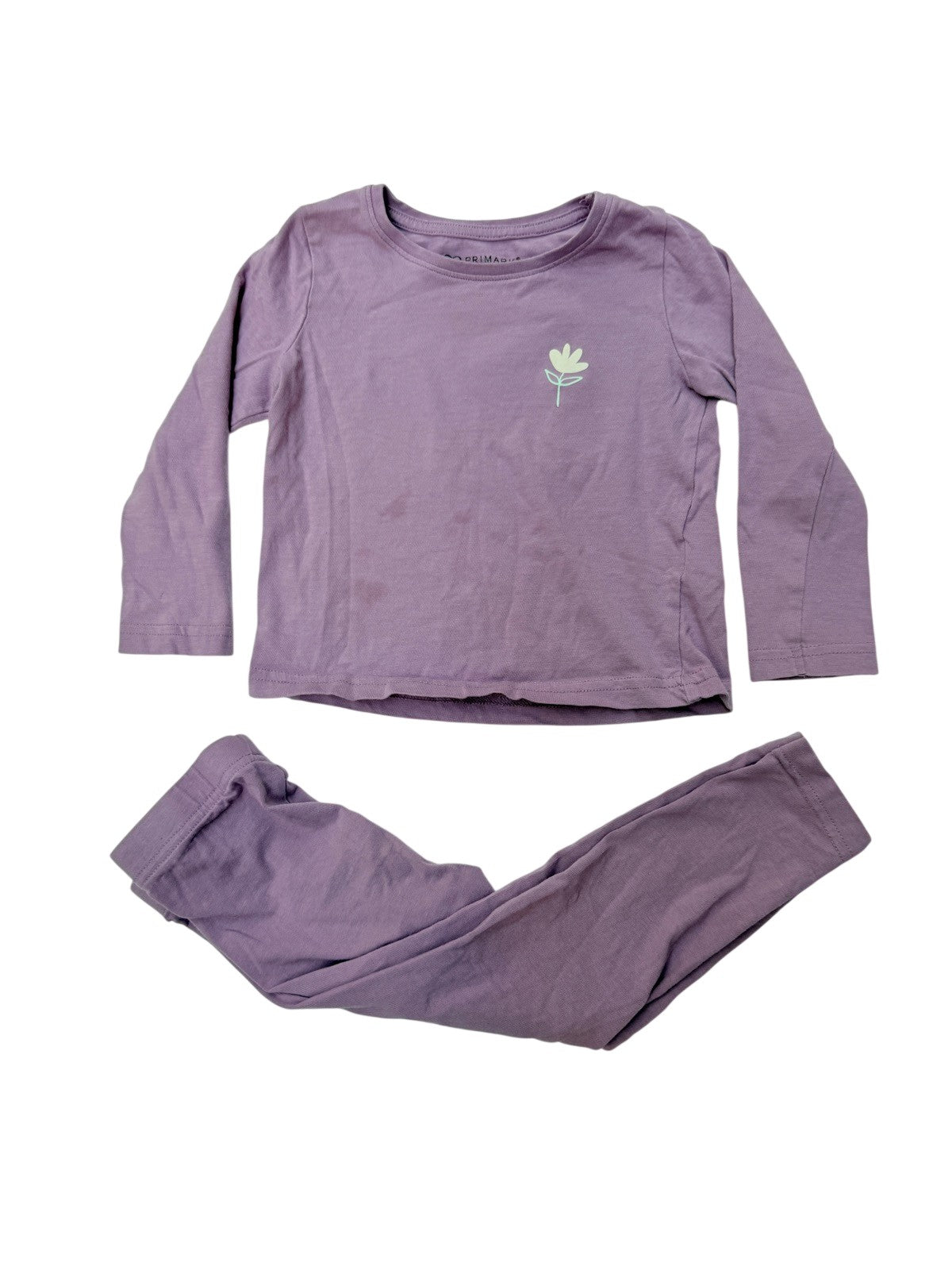 Primark Purple Flower Pajama Set 2-3Y