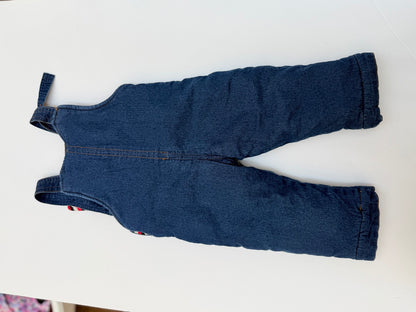 Monkey Applique Denim Overalls 18-24M