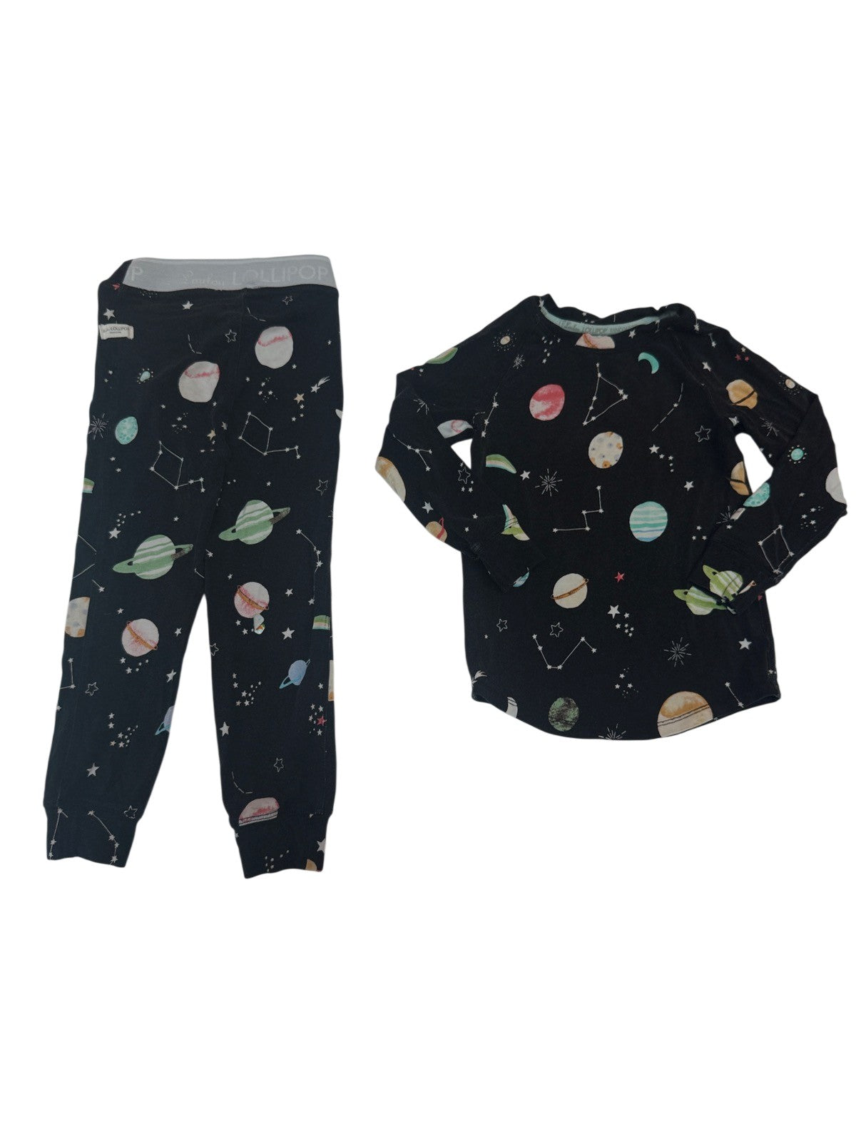 Loulou Lollipop Space Print Pajama Set 2T