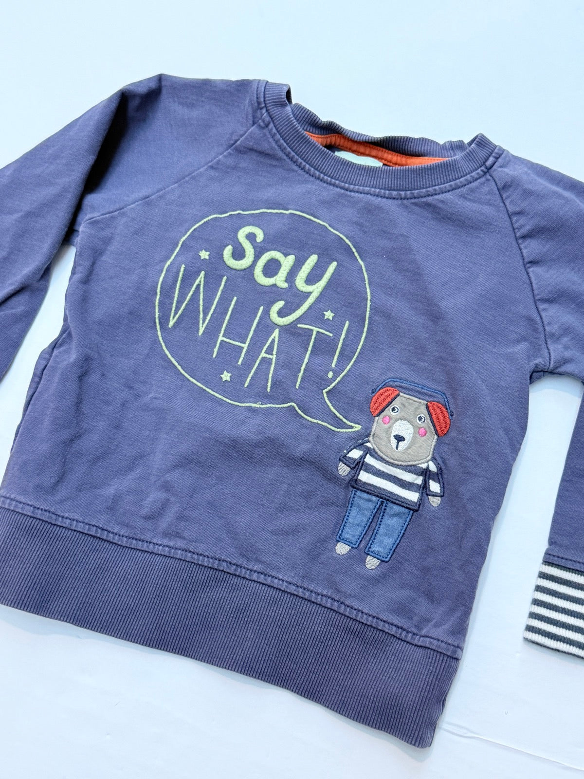 Lilly + Sid Say What Bear Sweatshirt 2-3Y