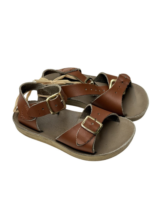 Salt Water Sandals Surfer Brown Leather Size 6