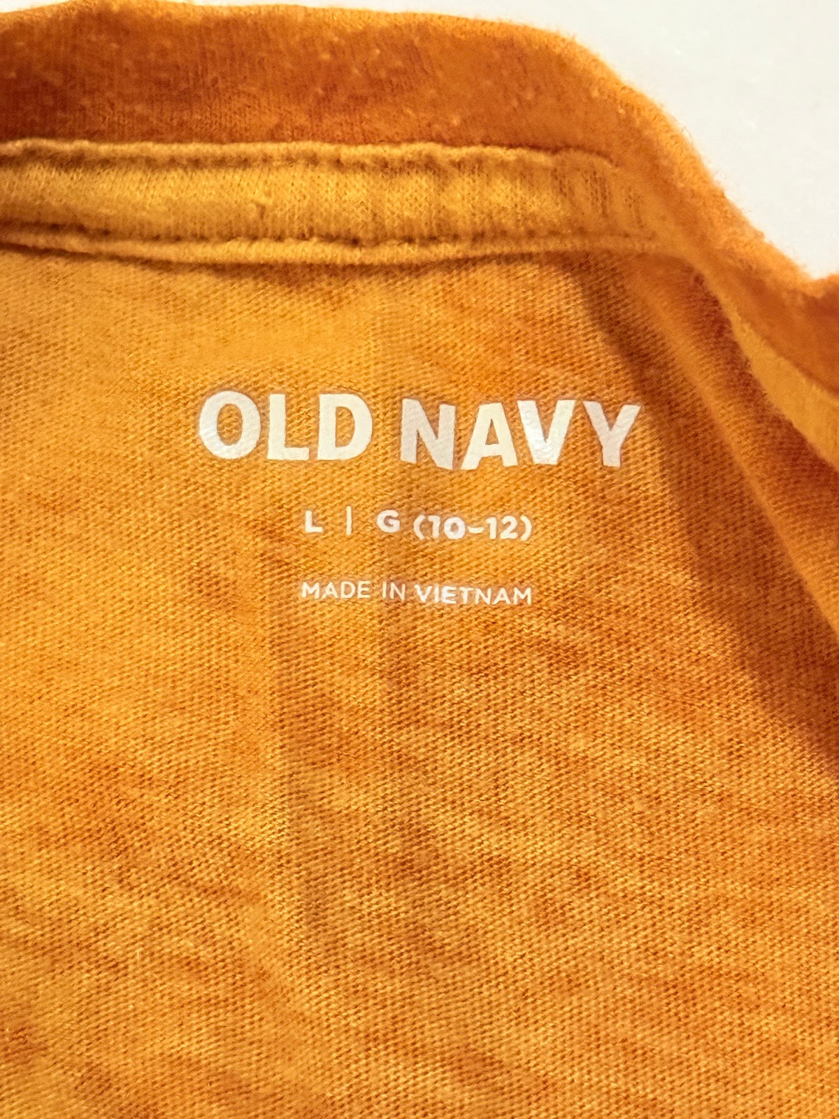 Old Navy Orange Tie-Dye Long Sleeve T-Shirt L (10-12) 10-12