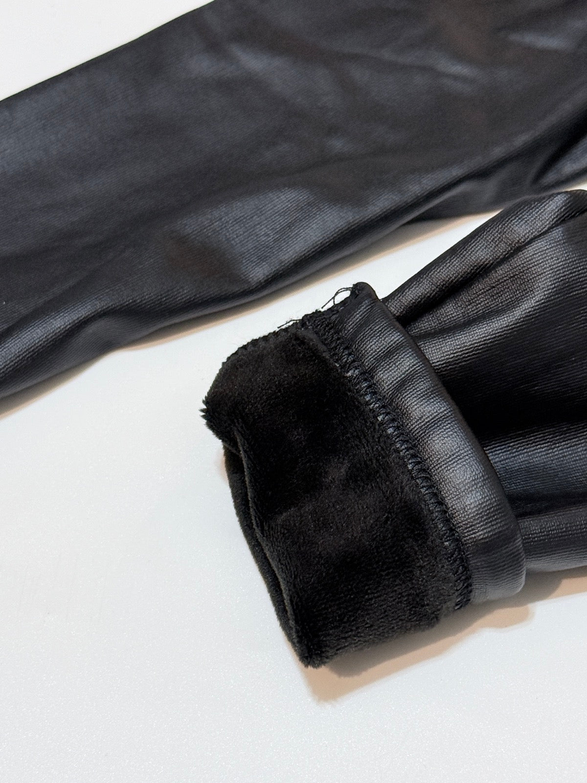 Zara Black Faux Leather Fleece-Lined Pants 18m