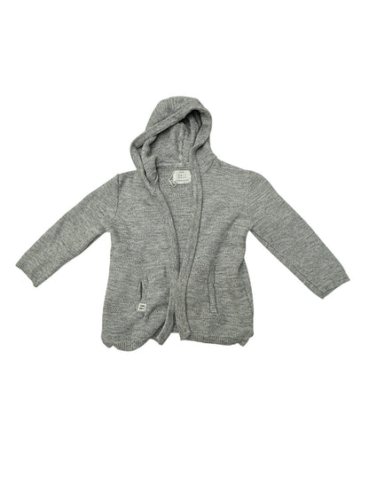 Zara Knit Wear Grey Hooded Cardigan 18-24M