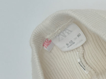 Zara Cream Knit Leggings 9-12M