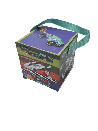 Fold-Out Race Car Garage Playset with Cars