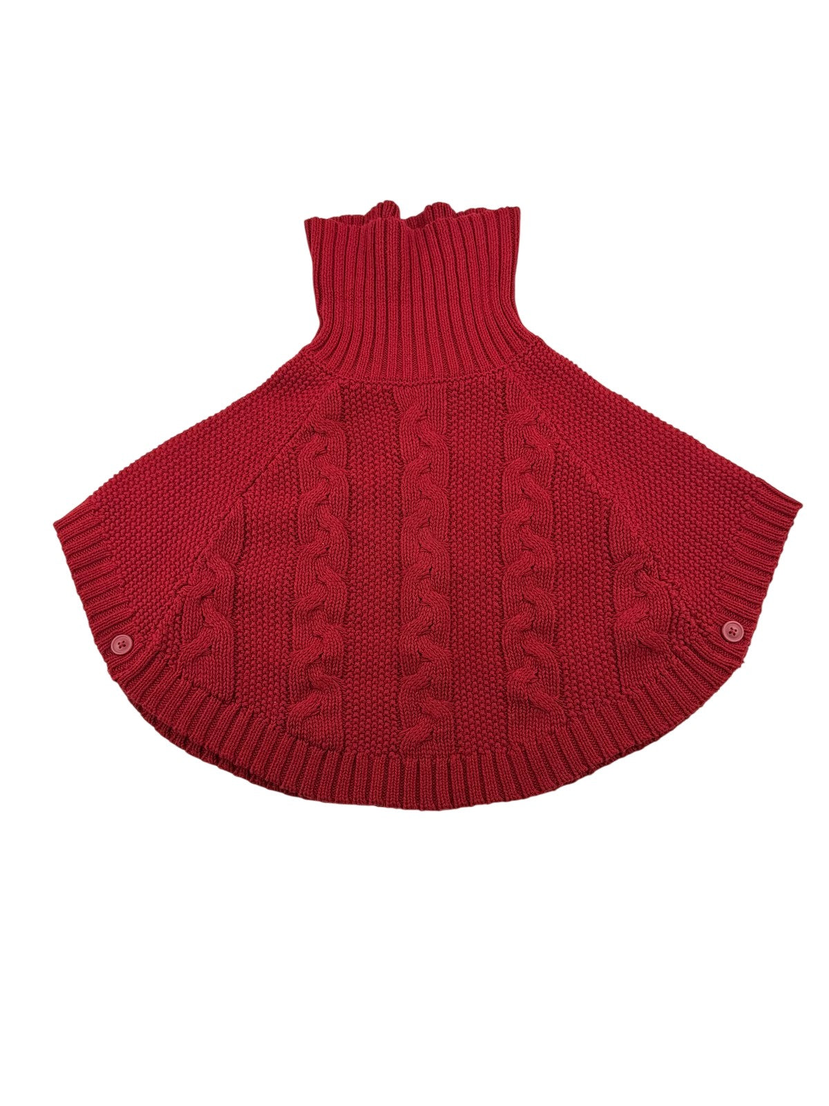 carter's Red Cable Knit Poncho Sweater 4T