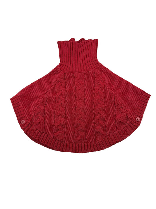 carter's Red Cable Knit Poncho Sweater 4T