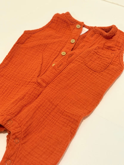 Joe Fresh Rust Muslin Romper 3-6M