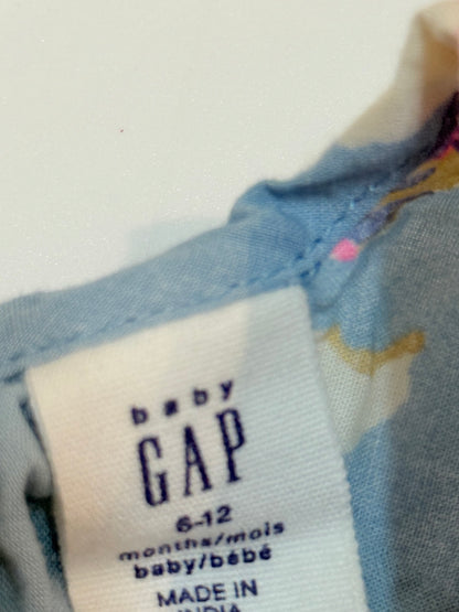 Baby Gap Floral Blue Top 6-12m
