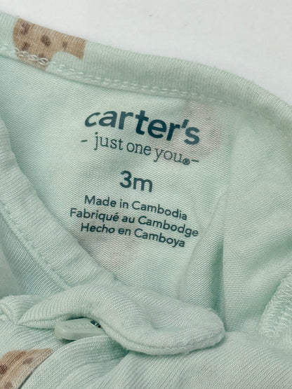 Carter's Cookie Print Footed Sleeper 3M