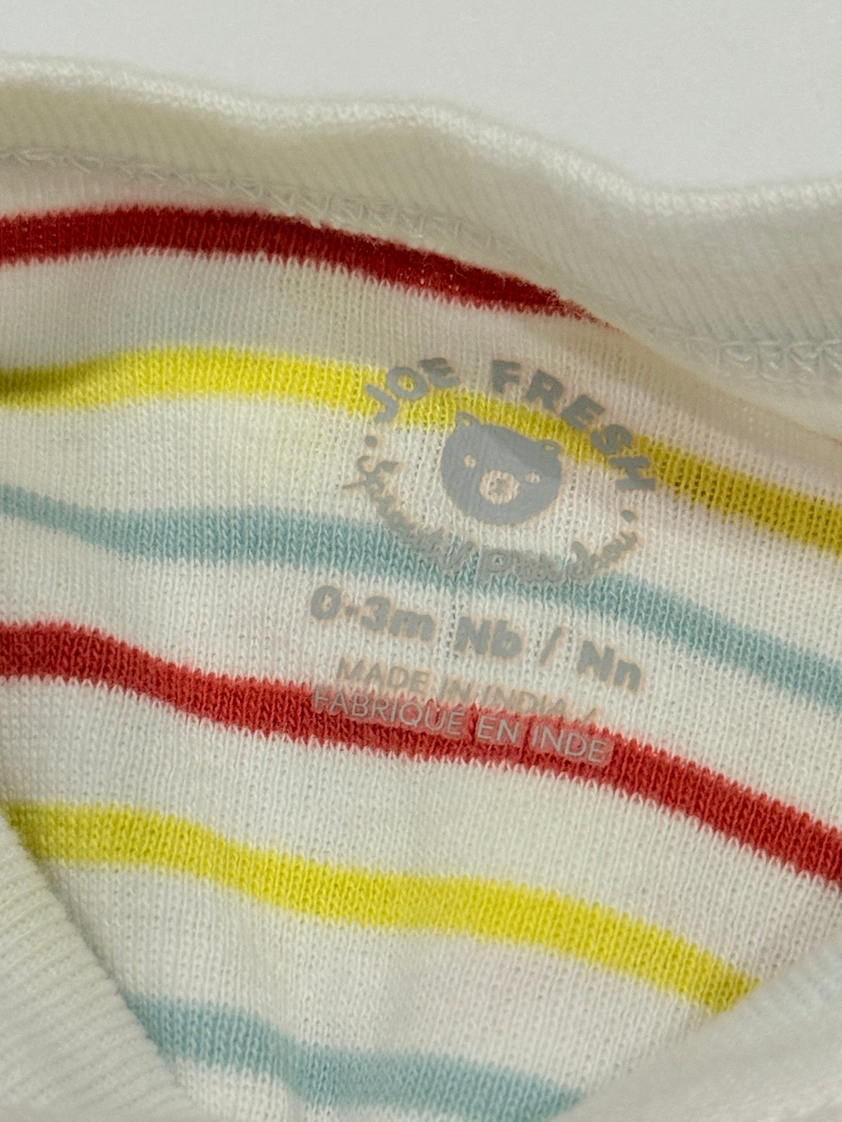 Joe Fresh Striped Sleeper Romper 0-3m