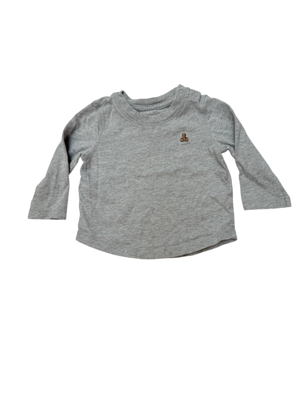 Baby Gap Gray Bear Long Sleeve Top 6-12M