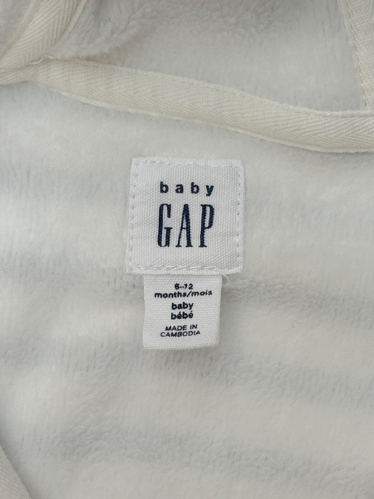 Baby Gap Striped Bear Hoodie 6-12M