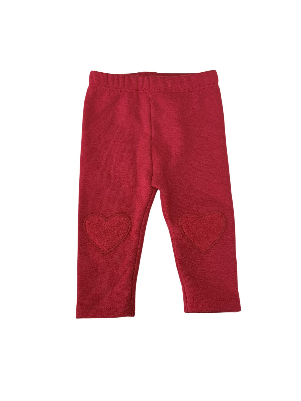Old Navy Red Heart Knee Patch Leggings 3-6M
