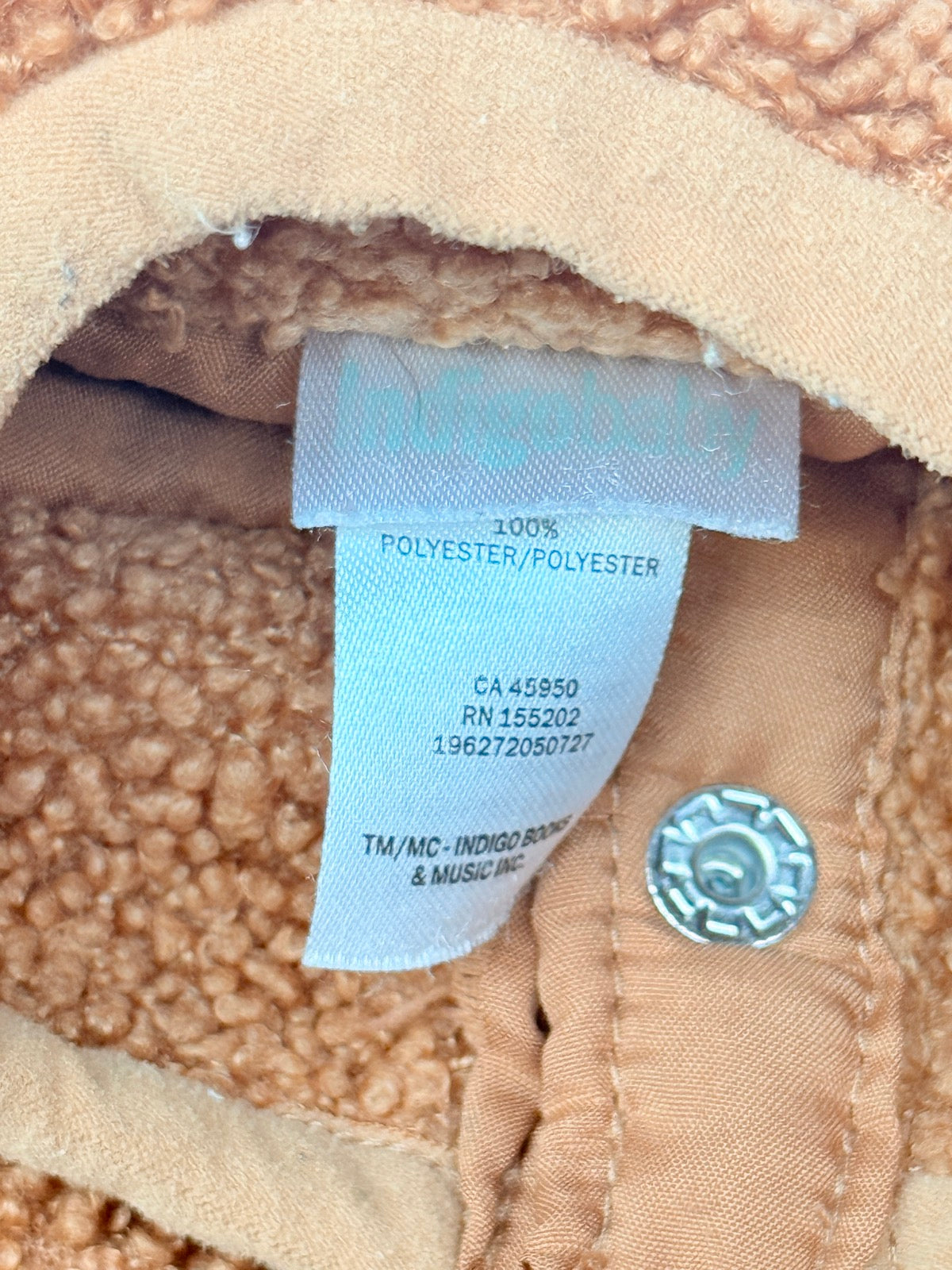 Indigobaby Sherpa Snap Jacket 18-24M