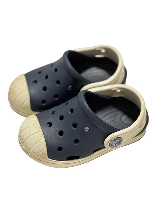 Crocs Bump It Navy White Clog Size 6