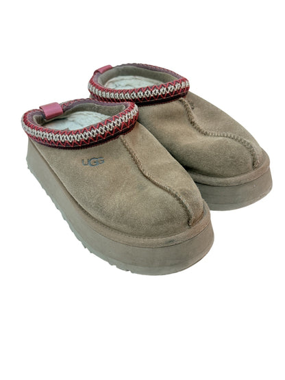 UGG Tazz Tan Suede Slipper Mules Size 6