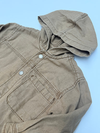 Zara Hooded Denim Shirt Jacket Size 2-3Y