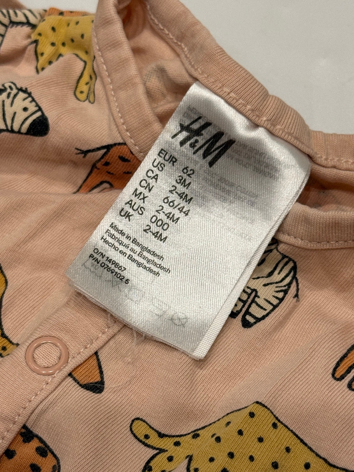 H&M Safari Animal Print Sleeper 3M