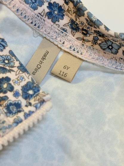 Wheat Floral Swimsuit UPF 40+ Size 6Y