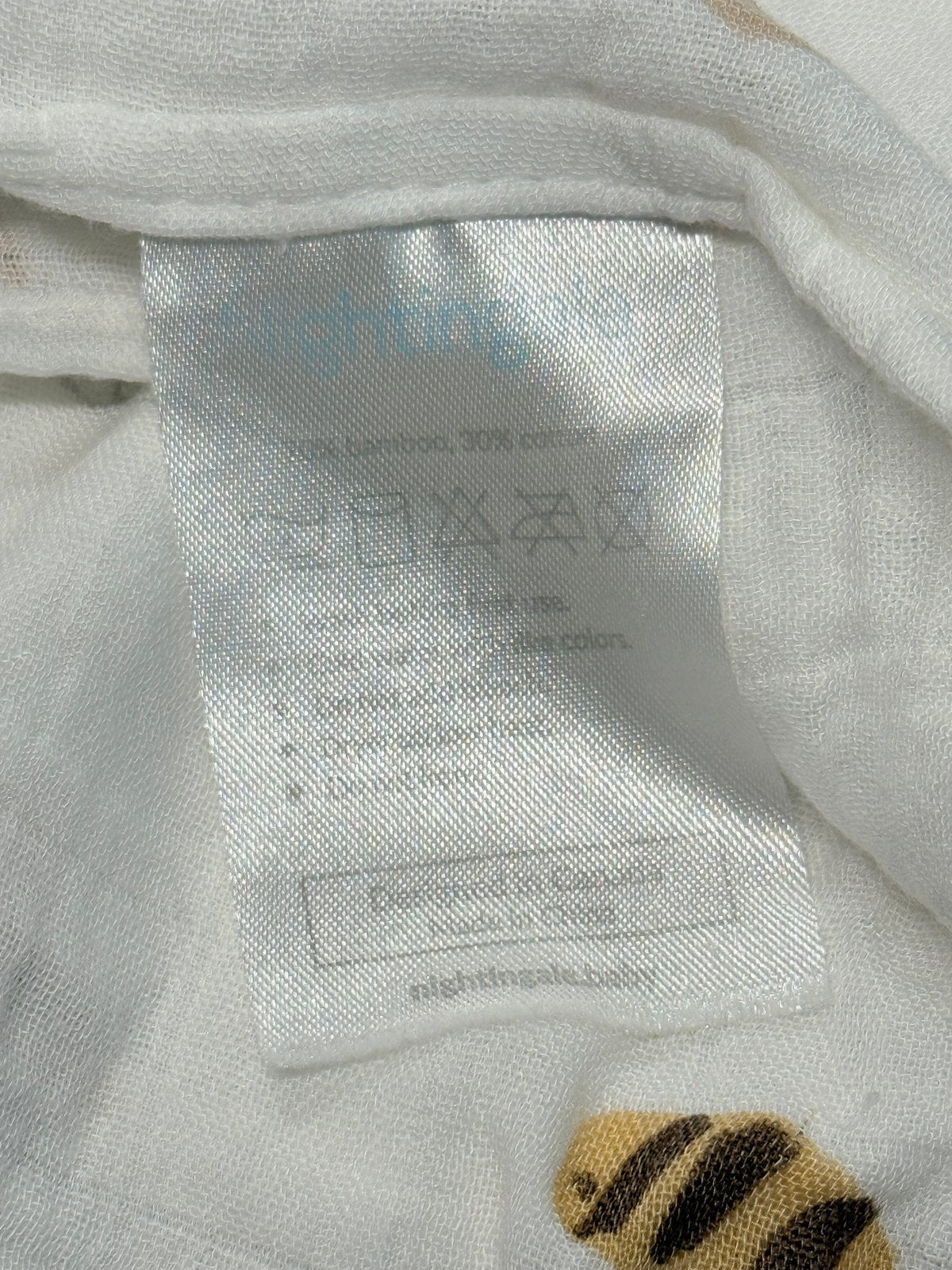 Nightingale Bee Print Muslin Swaddle Blanket