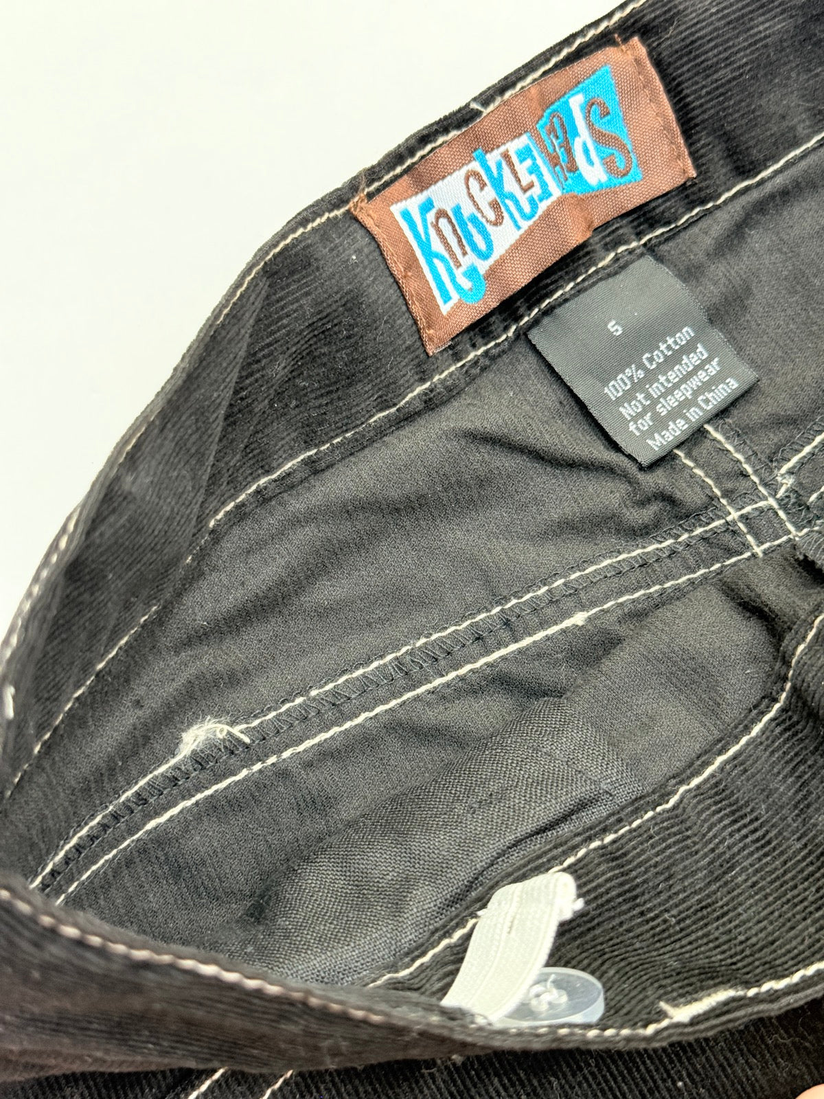 Knuckleheads Black Corduroy Shorts Size S