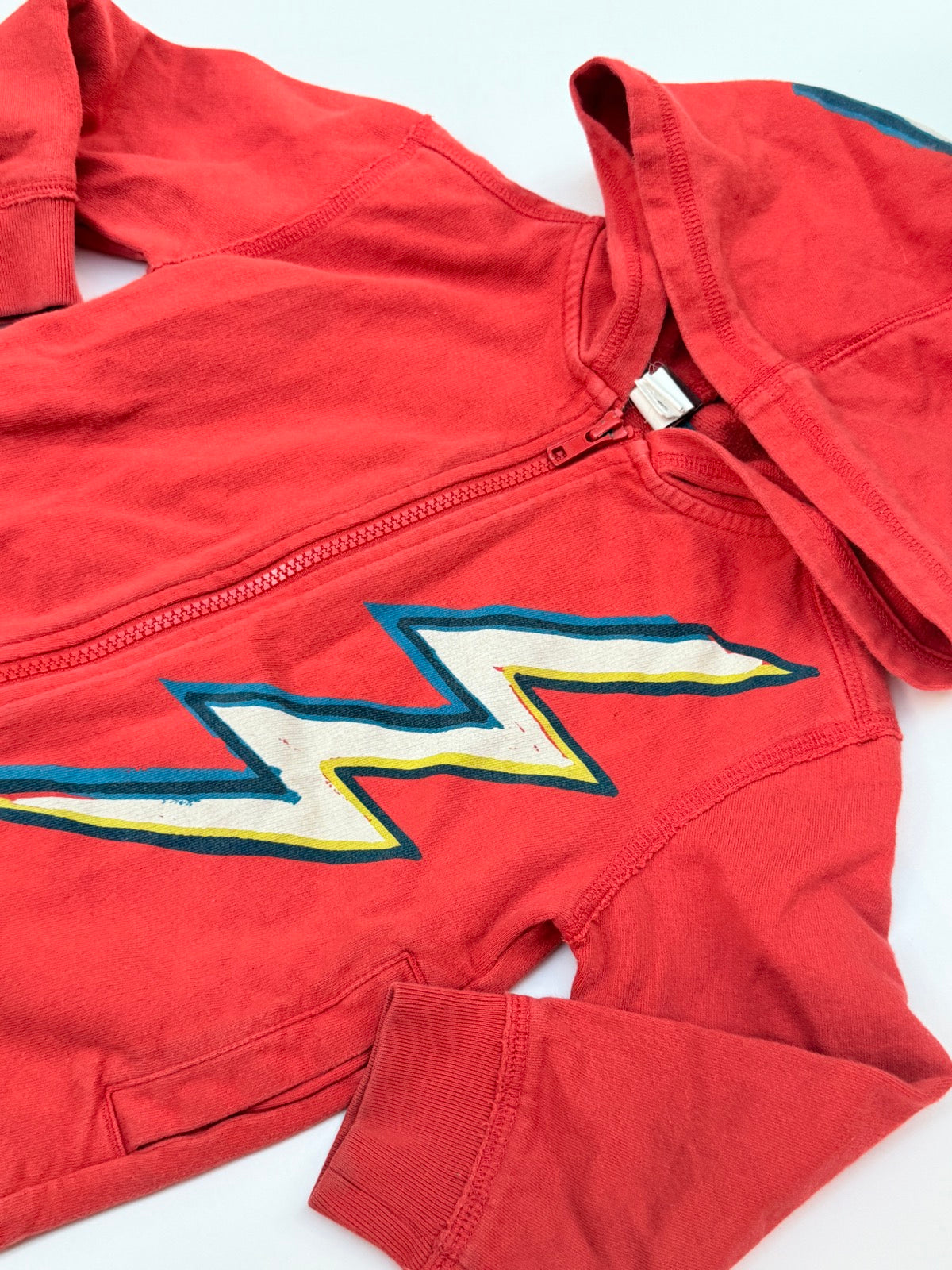 Tea Collection Lightning Bolt Red Zip Hoodie 3T