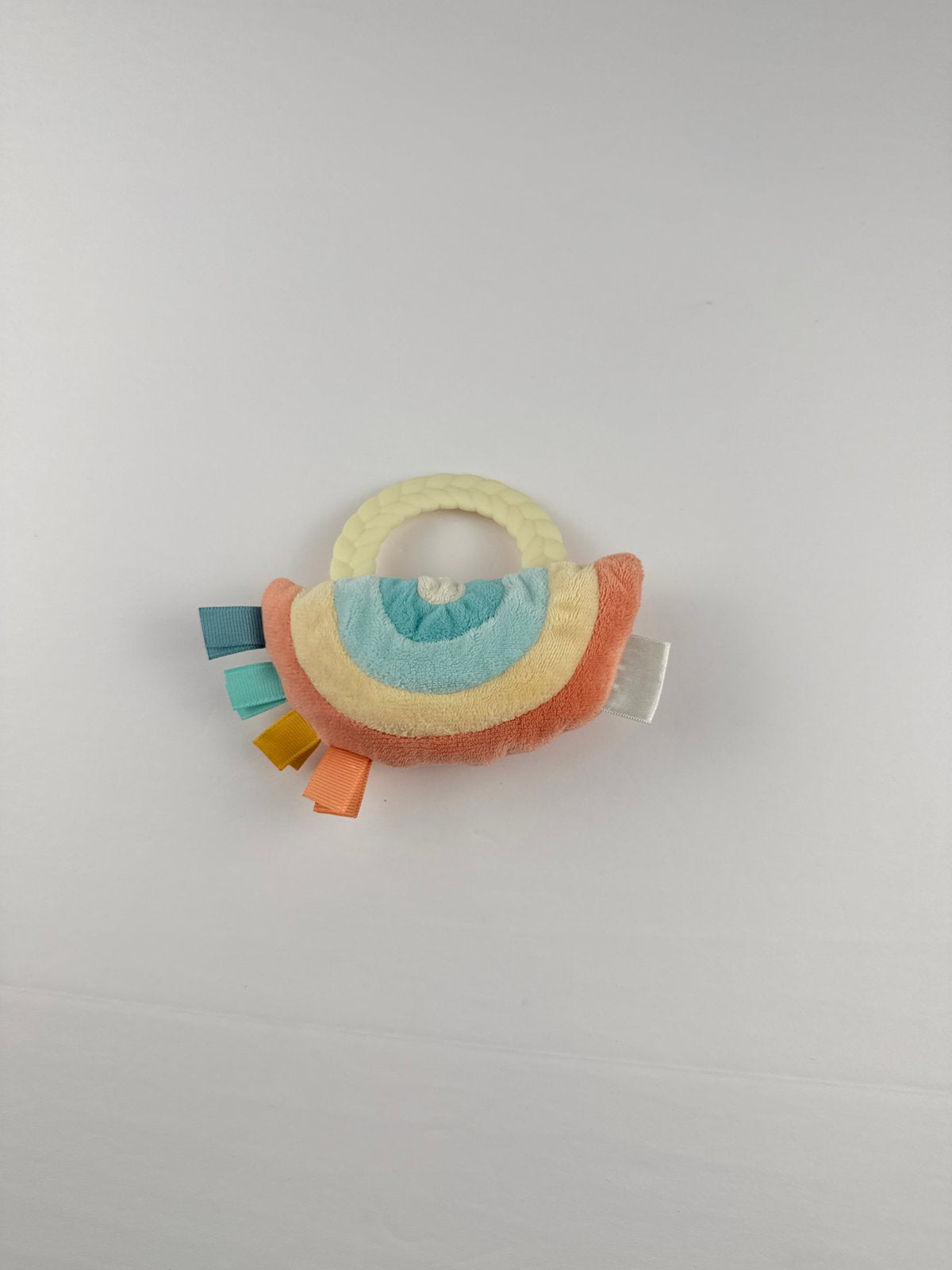 Plush Rainbow Teether Rattle Toy