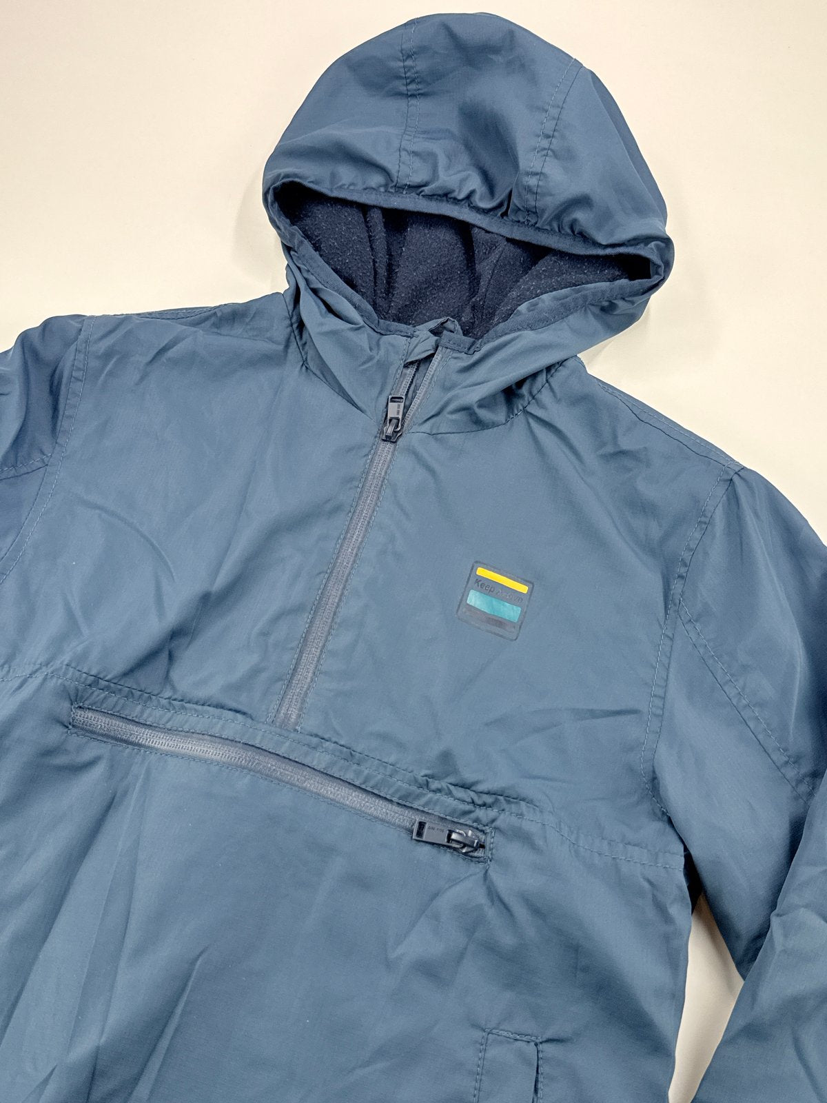 Zara Blue Half-Zip Anorak Jacket Size 10