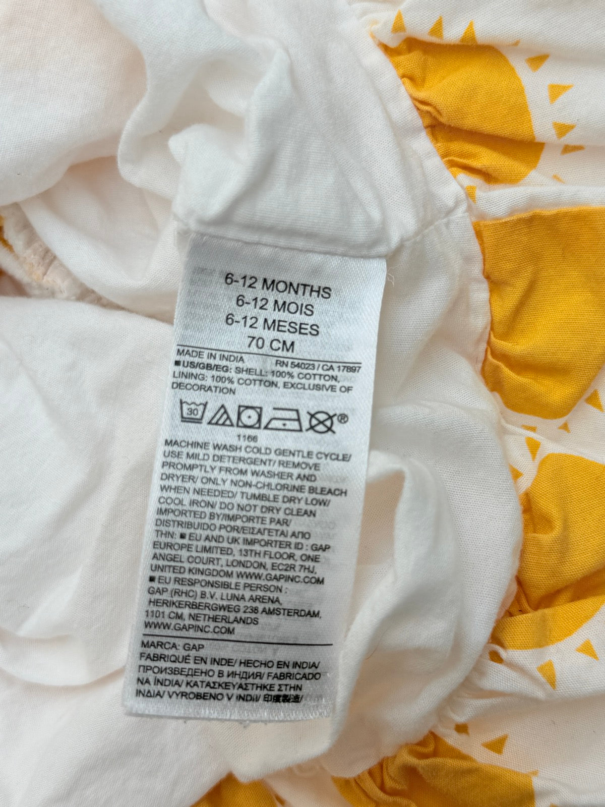 Baby Gap Sun Print Sleeveless Dress 6-12M