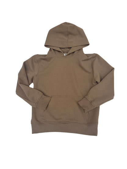 Encrypted Brown Textured Hoodie Size 8