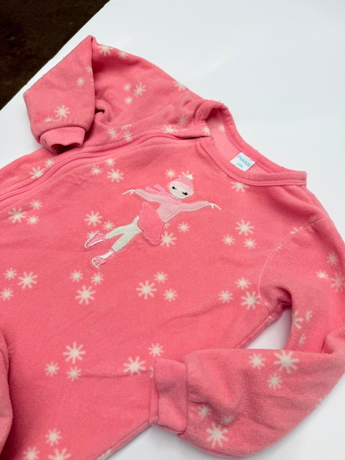 Pekkle Fleece Ice Skater Footed Sleeper 18M