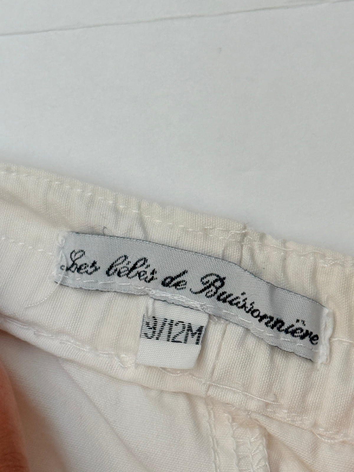 Les bébés de Buissonnière Cream Cargo Shorts 9/12M