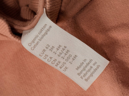 H&M Terracotta Organic Cotton Sweatshirt 2-4M