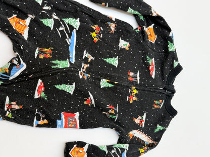 Old Navy Holiday Village Print Sleeper 0-3M