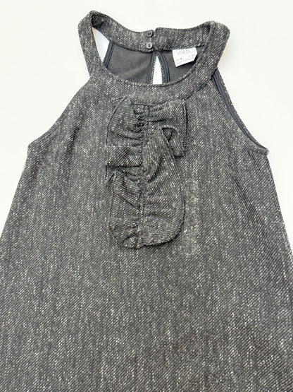 Zara Girls Tweed Ruffle Dress Size 6Y