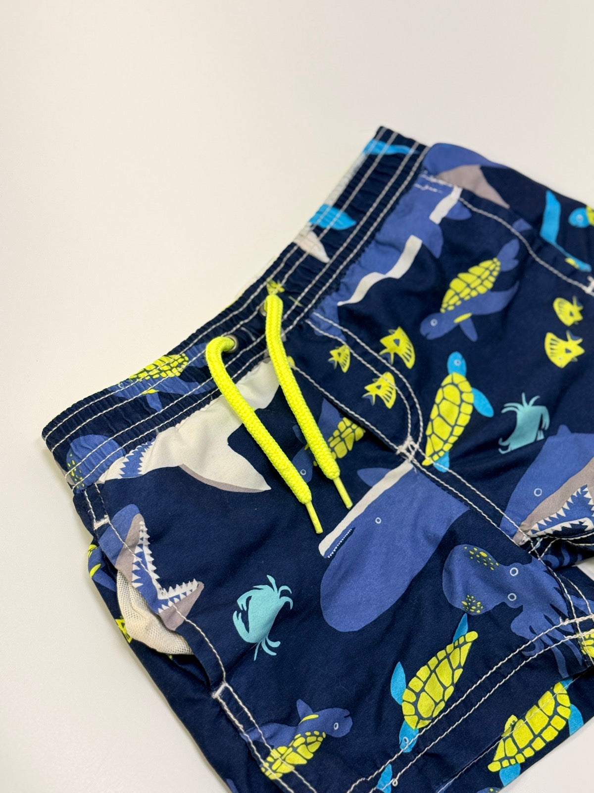 Carter's Navy Ocean Print Swim Trunks 18m