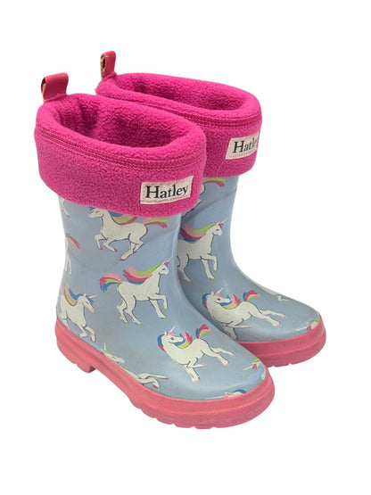 Hatley Unicorn With Fleece-Liner Rain Boots Size 8